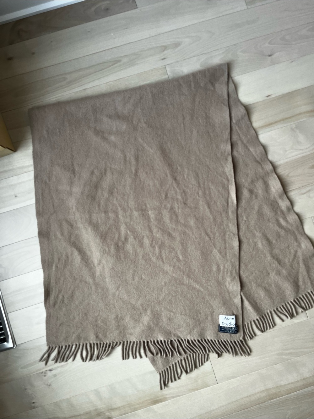 Acne Studios Camel Fringe Scarf